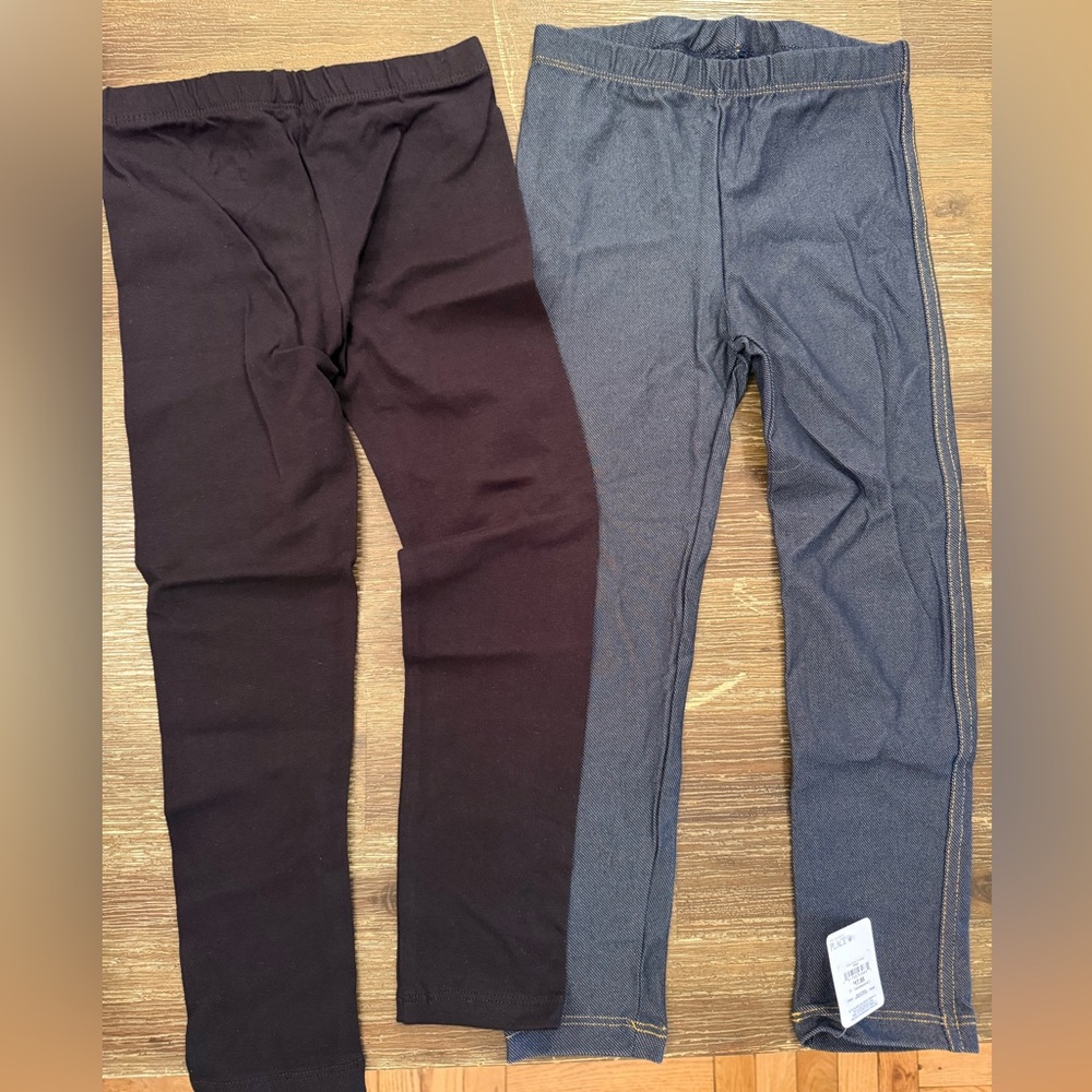 5T Toddler Black and Denim Leggings Pack